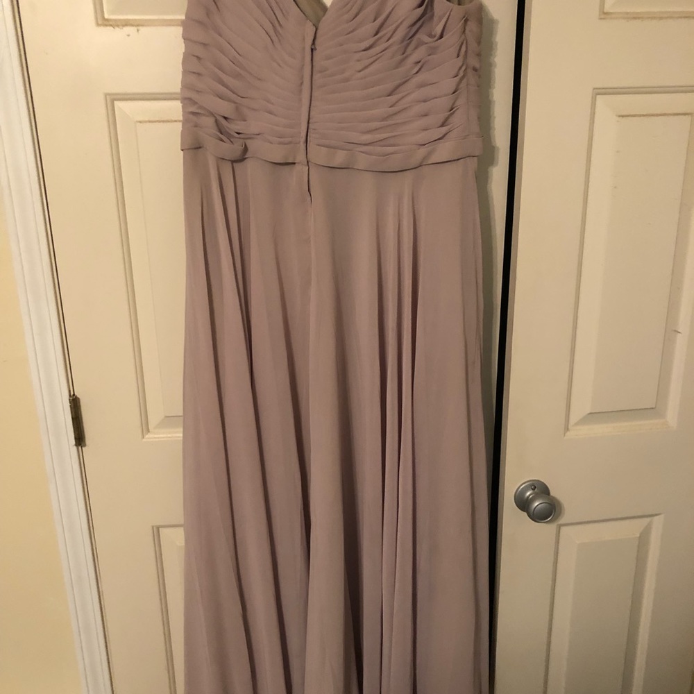 Tan/nude David’s bridal bridesmaid dress - Picture 3 of 6